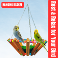 Parrot Toys, Bird Toys, Cage Accessories for Birds – 8-in-1 Bird Toys Set with Parrot Swing, Parrot Ladder, Bird Toys for Parrot, Bird Toys Pack, Bird Toys Wooden Ladder, Parrot Swing Ladder for Budgies, Lovebirds, Cockatiels, Finches. 