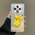 Xiaomi POCO C75 C 75 Anime Pikachu Colored Silver Case Cartoon Cover Hard Back Casing. 