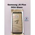 Samsung J6 Plus OCA Glass 2 in 1 LCD Front Outer Screen Glass With OCA. 