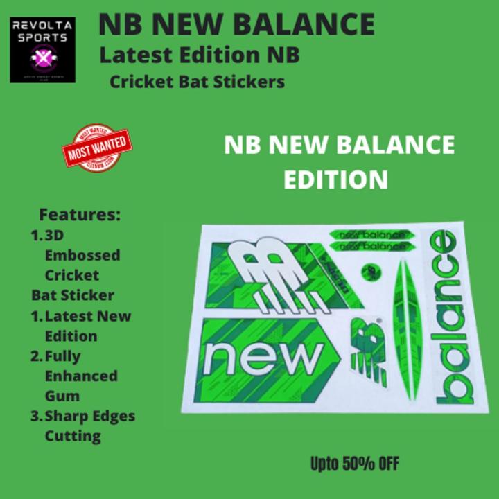 Latest Edition NB New Balance 3D Bat Stickers | New Version 2023 NB New Balance 3D Embossed Cricket Bat Sticker | Players Edition  3D Bat Stickers
