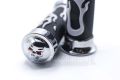 Motorcycle Handle Bar Grip Bike Hand Grip Rubber Skull Head Flame Universale. 