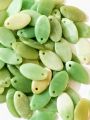 Green Marble Tussle Chips Plastic Beads. 40gms Beads, Stunning Beads For DIY Jewelry Making, Jewelry, Dress Accessories, Crafts, and Home Décor. 