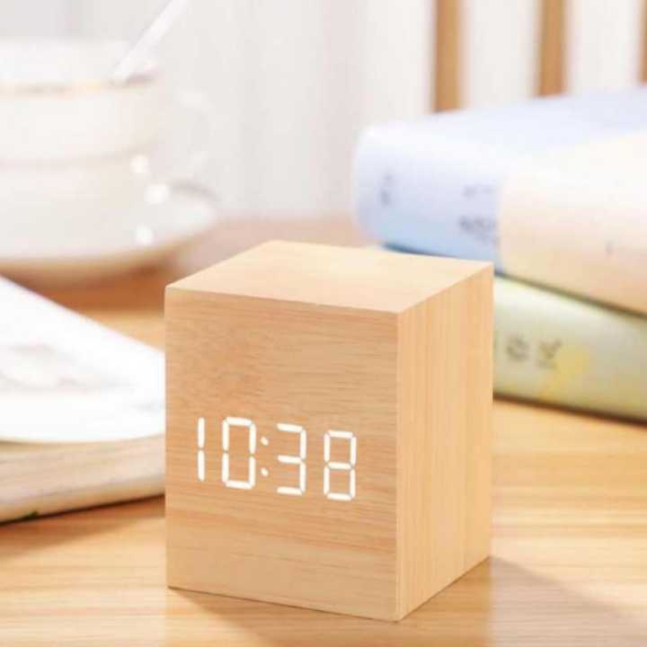 Wooden LED  Digital Alarm Clock