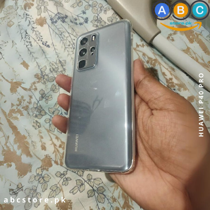 Huawei P40 Pro Case, Soft TPU Ultra-Clear with Dust Plugs (NO Corner Bumpers) Back Cover for P40Pro, HuaweiP40pro