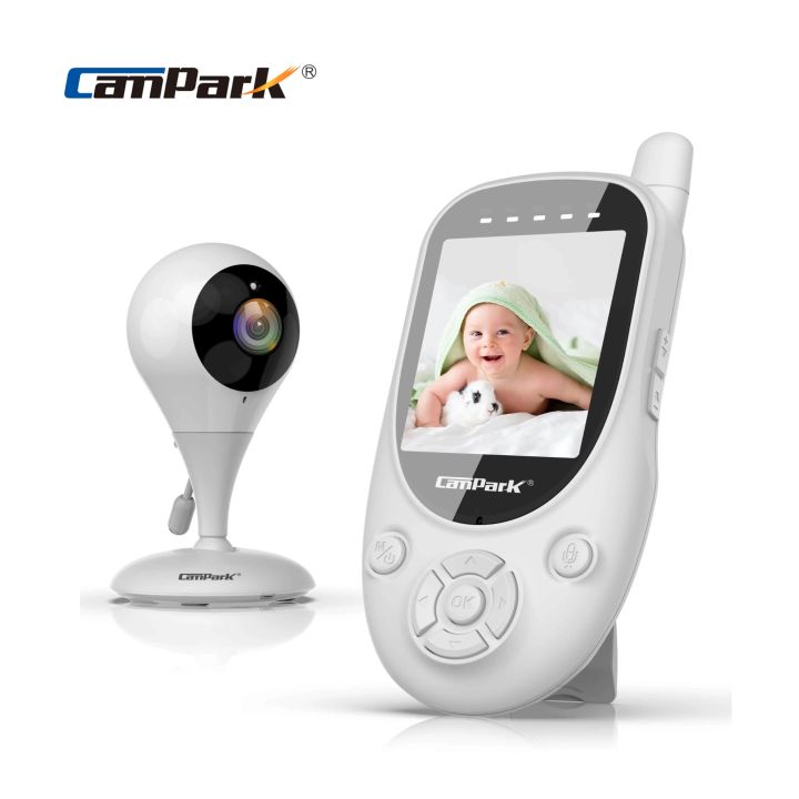Campark BM20 Baby Monitor, Video Monitor with 2.4'' Display Screen, Moniteur Bébé Camera & 2.4GHz Wireless Transmission,Two-Way Talk,Auto Infrared Night Vision, VOX Mode and Temperature Detection,