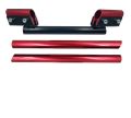 Aluminum 3 Piece Handle Universal Adjustable Handle Bar for Motorcycle Hollow Style For Motorcycle - RED, For Cafe Racers, Honda cd70, cg125, Suzuki etc. 
