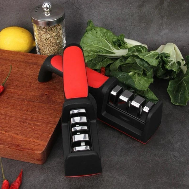 Title: Kitchenly 4-in-1 Professional Knife & Scissor Sharpener – Adjustable Manual Sharpening Tool