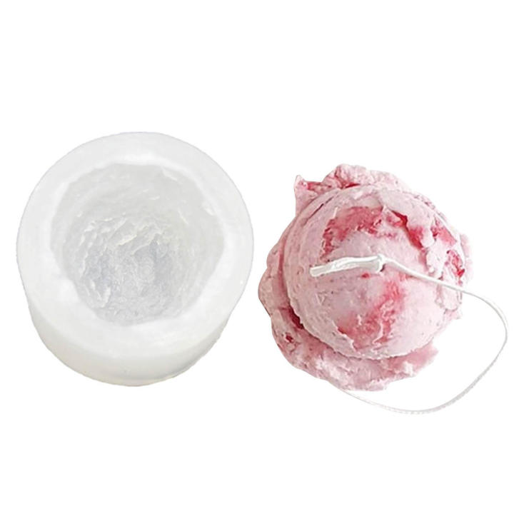 Silicone Ice Cream Mold Diy Ice Cream Cone Candle Soap Mold Soap Candle Clay Mold For Wedding Chocolate Dessert Making Molds For Candles
