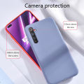 Biruiqu For Realme 6 Case Liquid Silicone Soft Gel Rubber Shockproof Cover. 