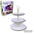 3 Tier cake stand - White & Black MELAMINE. 