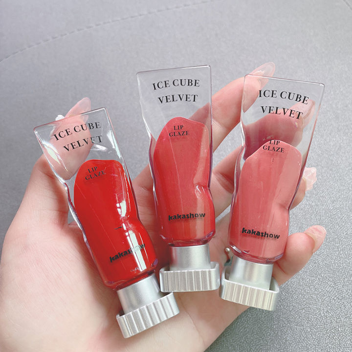 kakashow ice cube velvet lip gloss non fading non stick cup velvet matte matte schoolgirl party affordable lipstick