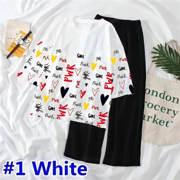 Women'S%20Oversized%20Girls%20Powera%20Printed%20T-Shirts%20And%20Trousers%20Lose%20Wear%20-Fabric%20Jersey%20Cotton%20-%20Relax%20In%20Style%20And%20Comfort%20-%20Image%203