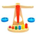 Wooden Balance Scale Early Learning Weight Child Kids Intelligence Toys. 