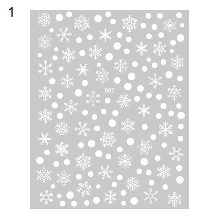 Nail Sticker Christmas Patterns Non-Fading Ultra Thin Christmas Snowflakes Nail Foil Stickers for Female