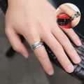 Elegant Vintage For Teens Punk Stainless Steel Fidget Spinner Men Rings Women Anxiety Rings Finger Rings Twist Chain. 