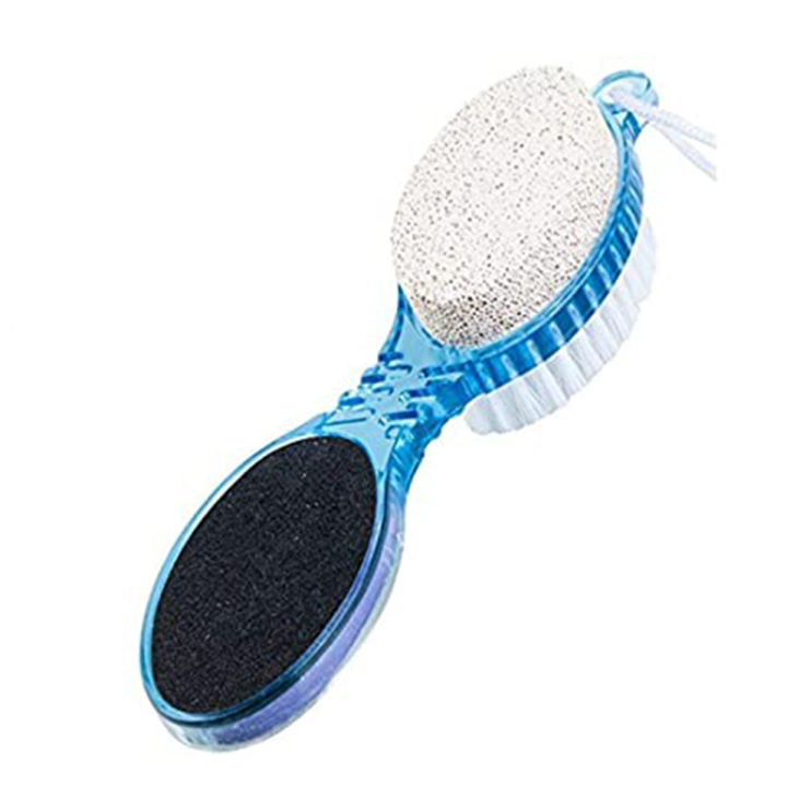 brush 4 in 1 Foot File - Foot Scrubber Callus Remover Exfoliating Pumice Stone Brush Pedicure Care Tool