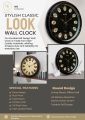 Stylish Round Wall Clocks Modern Design, Functional PRIM Clocks for Office, Living Room Decor - Water Resistant Farmhouse Clocks for Small Spaces. 