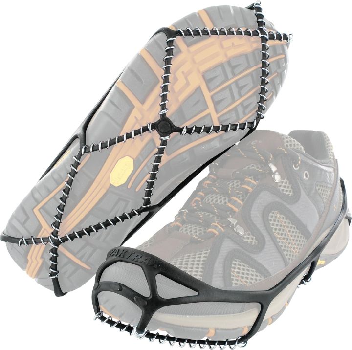 Yaktrax Walk Traction Cleats - 360-Degree Grip on Snow, Ice, & Multi-Terrain Surfaces - Elastic Outer Band w/Easy-On/Off Heel Tab & 1.2mm...