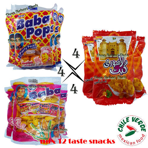 Baba Pops Baba Snacks & Lahori Gatte Mix Taste (12pcs)