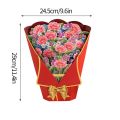 Bouquet Shape Greeting Card 3D Pop Up Greeting Cards Creative Invitation Card for Mothers Day Wife Lover Gifts Home Decoration. 