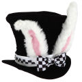 Easter White Rabbit Top Hat Alice Wonderland Cosplay Bunny Bowler Men Women March Hare Costume Accessory Topper With Ears. 