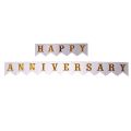White Happy Anniversary Banner Large Size. 