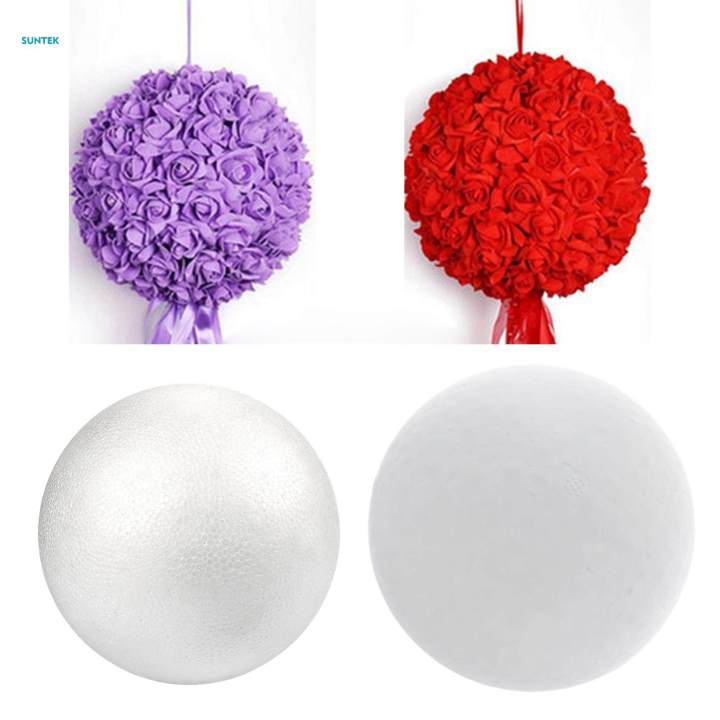 2x Foam Balls Polystyrene Balls Round Handmade Art Projects Gifts Decoration for Household 20cm 25cm