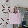 Z01 bento bag solid color canvas small cloth bag hand-held canvas bag lunch box cosmetic bag clutch bag storage bag small bag. 