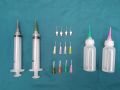Henna Mehndi Applicator Kit with 02 Injection 04 Squeeze Luer Lock Bottles & 16 Nozzles for Creating Amazing Designs Multipurpose Paint Glue Solder Mask Resin Epoxy Works Injection Mehndi. 