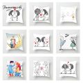 Fuwatacchi Cute Couples Pillow Case Romantic Lover Pillow Cover Home Sofa Decor Valentine's Day Gift Sweet Love Cushion Cover. 