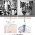 Pack of 1 - 9 Hole Hanger Multiple Port 360 Rotating Plastic Storage Clothes Hanger Space Saving Hanger Organizer Multi-Purpose Clothes - FREE DELIVERY. 