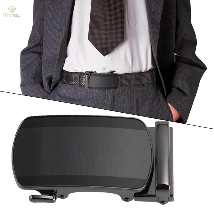 Mens Ratchet Belt Buckle Dress Fashion Adjustable Automatic Slide Buckle