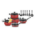 Non Stick Cookware 16 pcs gift Set smart 16 pcs King Cook cooking set - 16 Pcs - Grey & Black. 