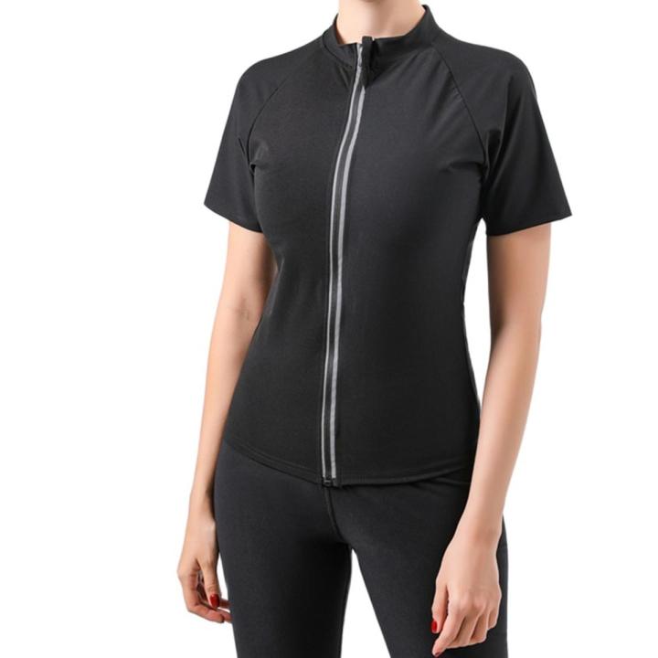 Women  Sweat Weight Loss Shirt Body Slimming Sauna Jacket Suits Workout Long Sleeve Training Clothes Fat Burning Tops
