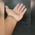Golden Shinny Art Hand Chain Chain Bracelet for Boys and Men. 