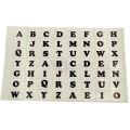 Alphabet Stickers - 5 Inch By 3 Inch - White And Black Color - Pack Of 14 Cards. 