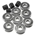8PCS Sports ABEC 7 Skateboard Longboard Skate Roller Hocker Wheel 608 Bearings+Spa. 