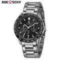 AOCASDIY brand fashionable luxury waterproof timing code watch date quartz men's watch. 