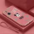 OPPO Reno11 F reno 11F 5G Funny Mickey Cartoon Lovely Case Shockproof Luxury Plating Mobile Cover with Lanyard. 