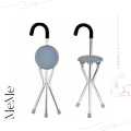 Outdoor Travel Folding Stool Chair Elderly Cane Stool Three-legged Old Man Walking Stick Cane Chair. 