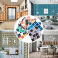 10Pcs Floor Kitchen Removable Self-adhesive Waterproof Tile Stickers Wall Stickers DIY Home Decor Wallpaper. 