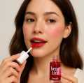 Korean Style Liquid Lip and Cheek Tint with Watermelon, Strawberry, Tomato Extracts - Rose Fragrance, Nourishing & Long-lasting. Smudge & Waterproof Cheeks Blusher for Women. 