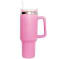 40 oz Insulated Tumbler Thermos Flask with Straw & Lid – Stainless Steel Double-Walled Thermal Mug for Hot & Cold Beverages, Ideal for Travel, Gym, and Outdoor Use . 