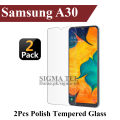 2 Pack Samsung A30 Tempered Glass Screen Protector Premium Premium Quality Polish Glass For Galaxy A30. 