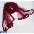 OFF WHITE Light weight Narrow Net Stole Scarf Stoler For Ladies and Girls and Many More Colours Black Yellow White Blue Red Pink Multiple Dupatta STOLES Hijab Scarf For Girls NET JALI WALA STOLER Designing. 