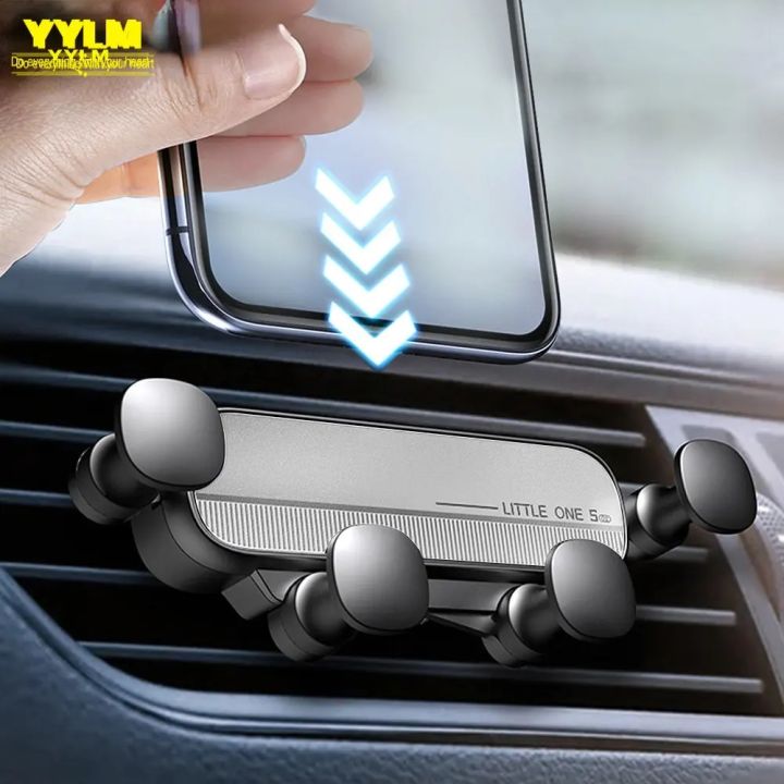 YYLM Gravity Car Phone Holder Air Vent Clip Mount Smartphone Stand In Car GPS Support For iPhone 14 13 Pro Xiaomi Samsung Huawei
