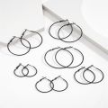 6 Pairs Black Punk Hoop Earrings Set Big Circle Earrings Jewelry for Women Girls Steampunk Ear Clip Punk Earring Ear Ring. 
