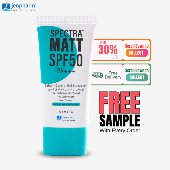 Jenpharm Spectramatt SPF 50 Sebum Control Gel Sunscreen 30gm | For Men & Women