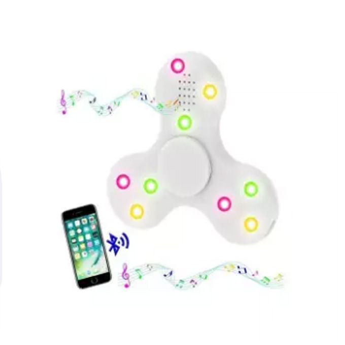 Finger Fidget Spinner Speaker Bluetooth Led Lights Light up Glow in the Dark (Assorted Color