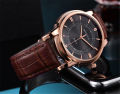 MODIYA Original Men's Watches Luxury Brand Genuine Leather Strap Men's Wrist Watch Life Waterproof Men's Quartz Analog Watches. 